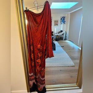 Farm Rio Red Floral One shoulder jumpsuit